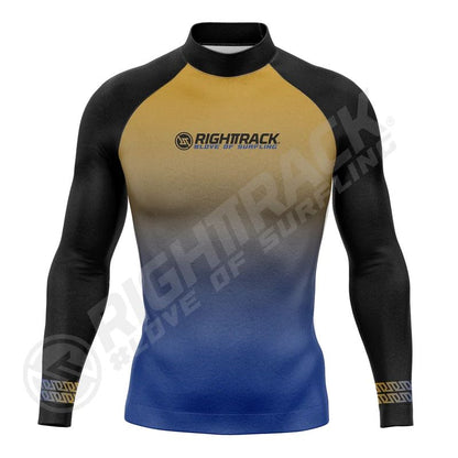 New Men's Surfing Shirt Camouflage Gradient Lycra Rashguard RIGHTTRACK Surf Sportswear Beach UV Protection Swimwear UPF50