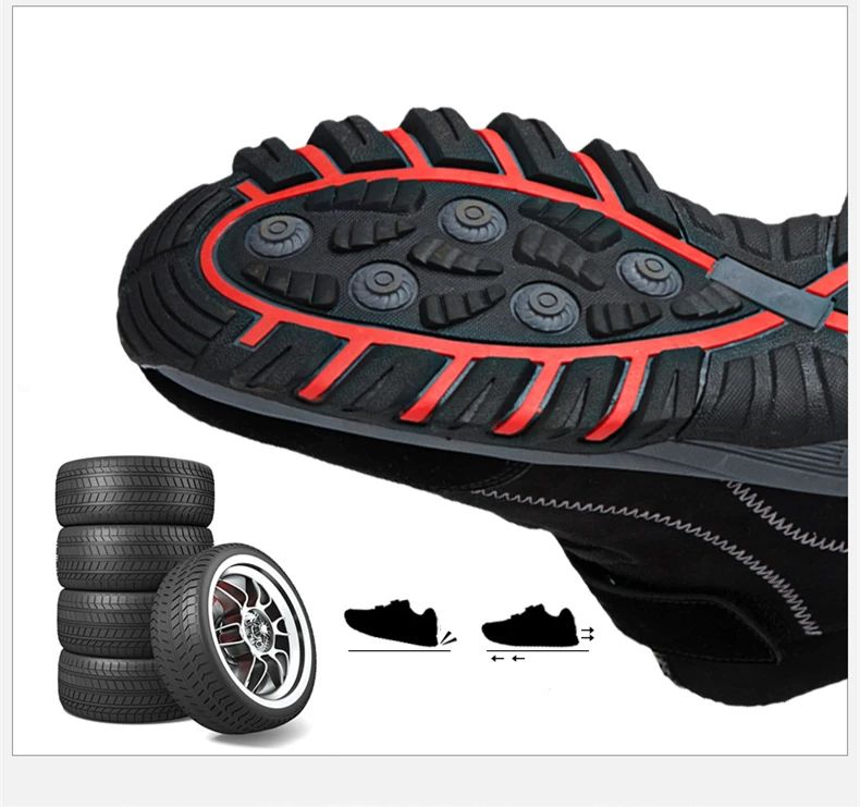 Waterproof Winter Men Boots Suede Warm Snow Outdoor Sneakers Boots Men Work Casual Shoes High-top Non-slip Ankle Boots