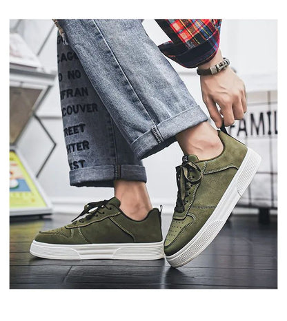 Cheap Green Man Urban Sneakers Big Size 47 48 Platform Men’s Skateboarding Shoes Harajuku Low Cut Male Skate Shoe Zapatos Hombre