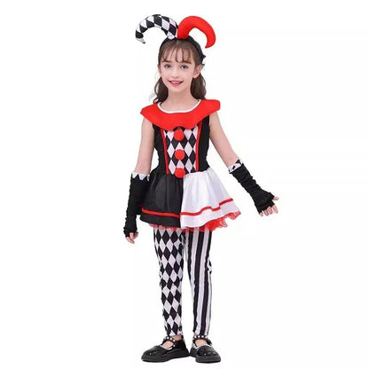 2026 New Sydanne New Variety Clown Skirt Dress Set Cosplay Costume  Cute Clown Clothes Masquerade Halloween Costume