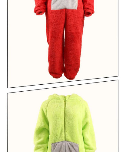 Adorable Baby Antenna Winter Pajamas Adult Children Boys Girls Cartoon Home Clothes Overalls Sleepwear for Teenage Girls