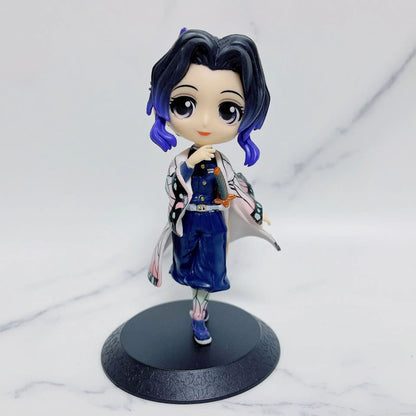 Boneco de 15cm Anime Demon Slayer Nezuko Tanjirou Zenitsu Inosuke Kyoujurou Shinobu Giyuu Qposket, Brinquedo Infantil, Presente de Natal