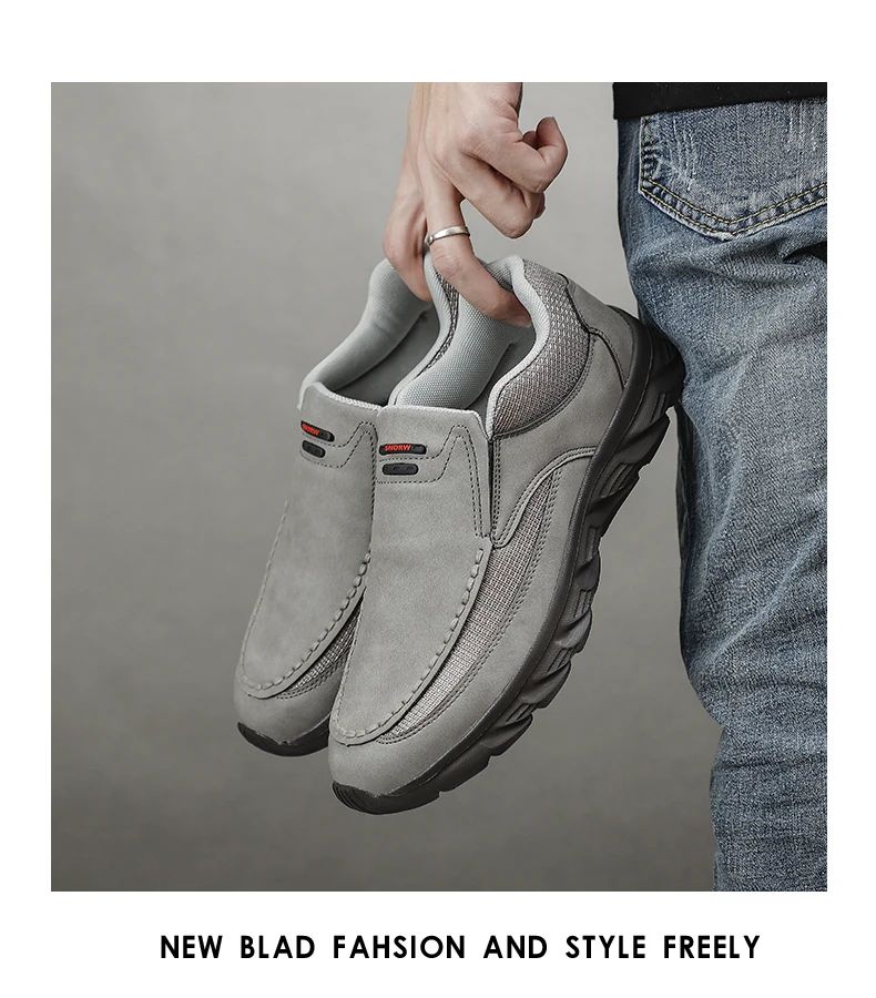 Men Leather Casual Shoes Breathable Loafers Men Sneakers 2024 New Male Comfortable Leather Flat Footwear Sneakers Men Shoes