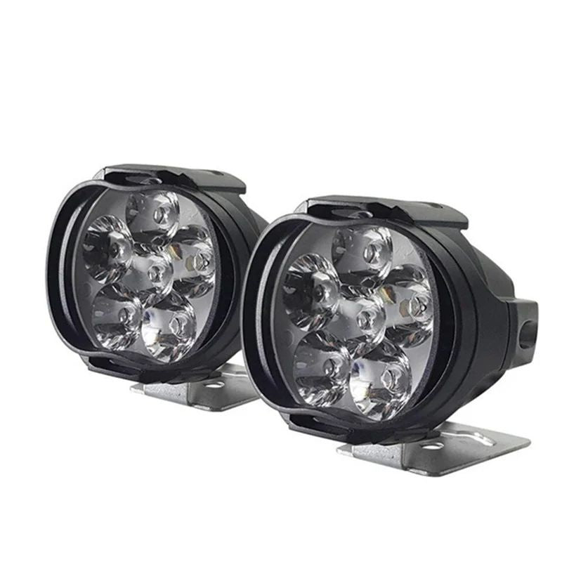 6 LED Motorcycle Auxiliary Headlight Spotlights Work Light High Brightness Waterproof Scooters Autocycle Car Headlight Bulbs