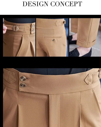 Calças de Terno Masculinas, Calças de Vestir Slim Modernas, Calças Brancas Pretas Azuis Verdes Pantalones Hombre Outono/Inverno Masculino, Novidade 2025