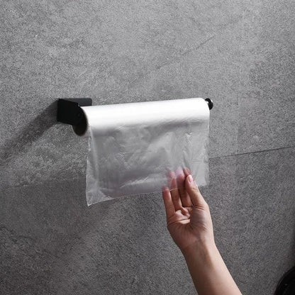 Stainless Steel Paper Towel Holder Self Adhesive Toilet Roll Paper Holder No Punching Kitchen Bathroom Lengthen Storage Rack
