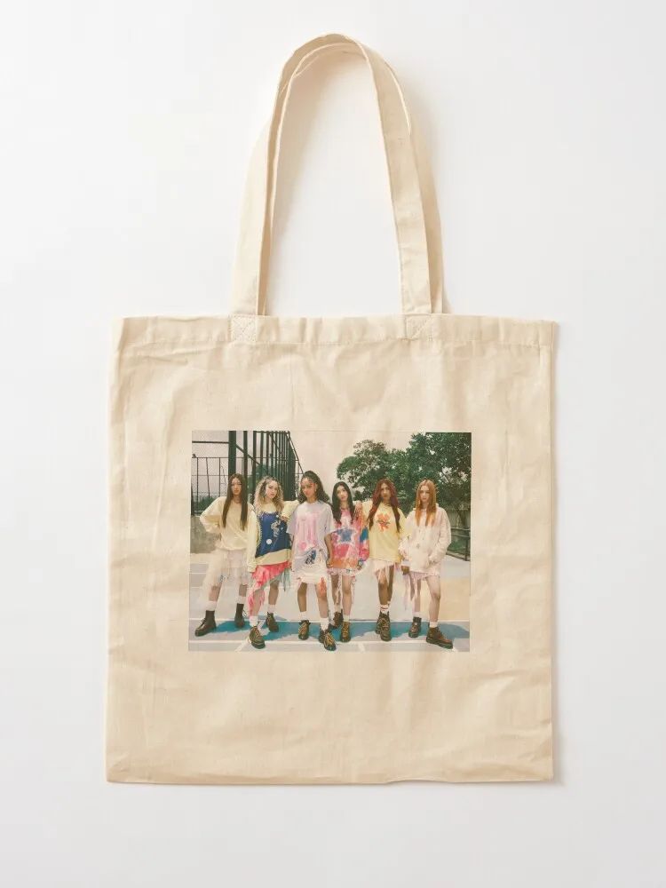Korean Kpop Katseye Tote Bag Shopping Bag Print Original Design White Unisex Travel Canvas Casual Bag Commuting Portable Handbag