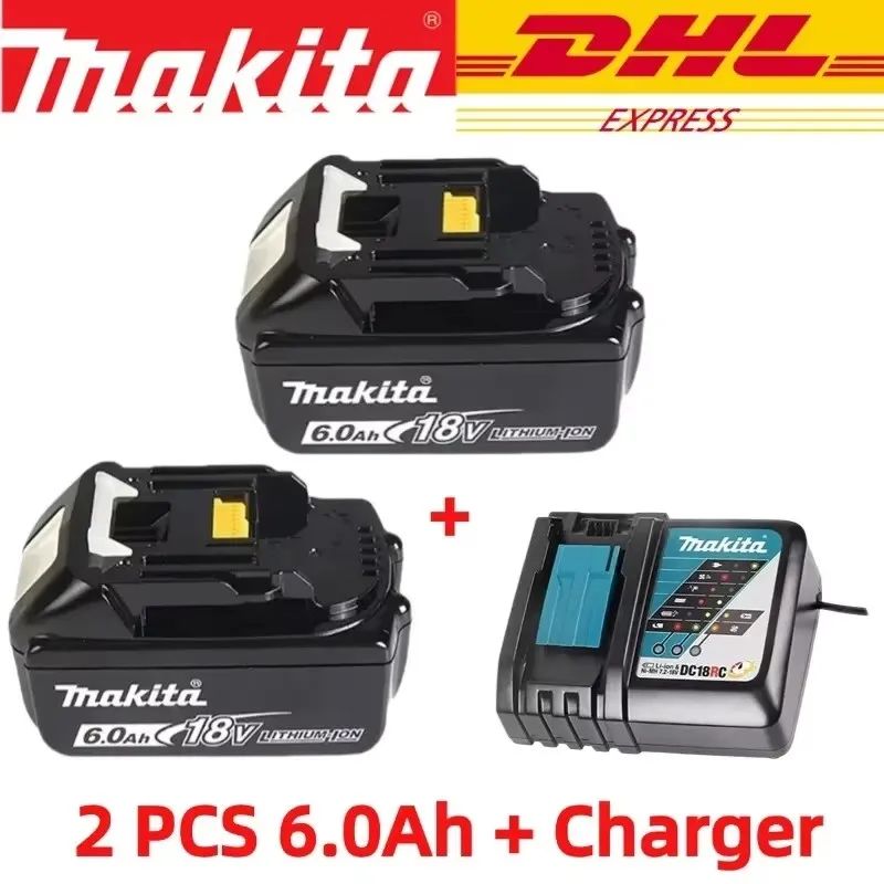 Bateria Recarregável de Íons de Lítio Makita para Ferramentas Elétricas 5.0Ah 6.0Ah 9.0Ah 18V BL1860B BL1860 BL1850 BL1830 BL1815