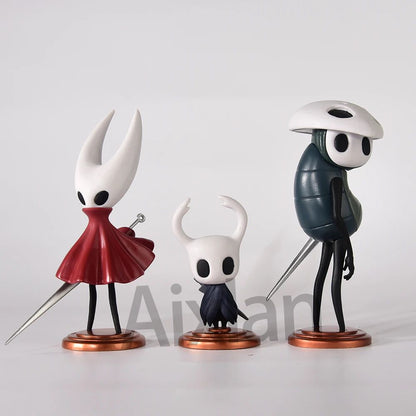 Conjunto de 3 peças Hollow Knight Anime Figure GK Jogo Anime Estatueta Boneco de Ação Modelo PVC Decoração Ornamento Brinquedos Colecionáveis