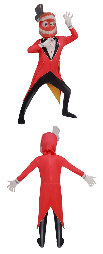 The Amazing Digital Freak Circus Pomni Cosplay Costume Kids Adults Caine Kinger Jumpsuit Tight Fitting Outfit Halloween Costumes
