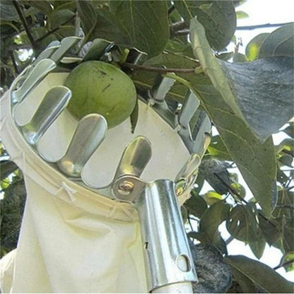 Farm Fruit Picker Garden Orchard Peach Apple Tall Tree Picker Metal Picker Collection Bag Autumn Harvest Convenience Tool