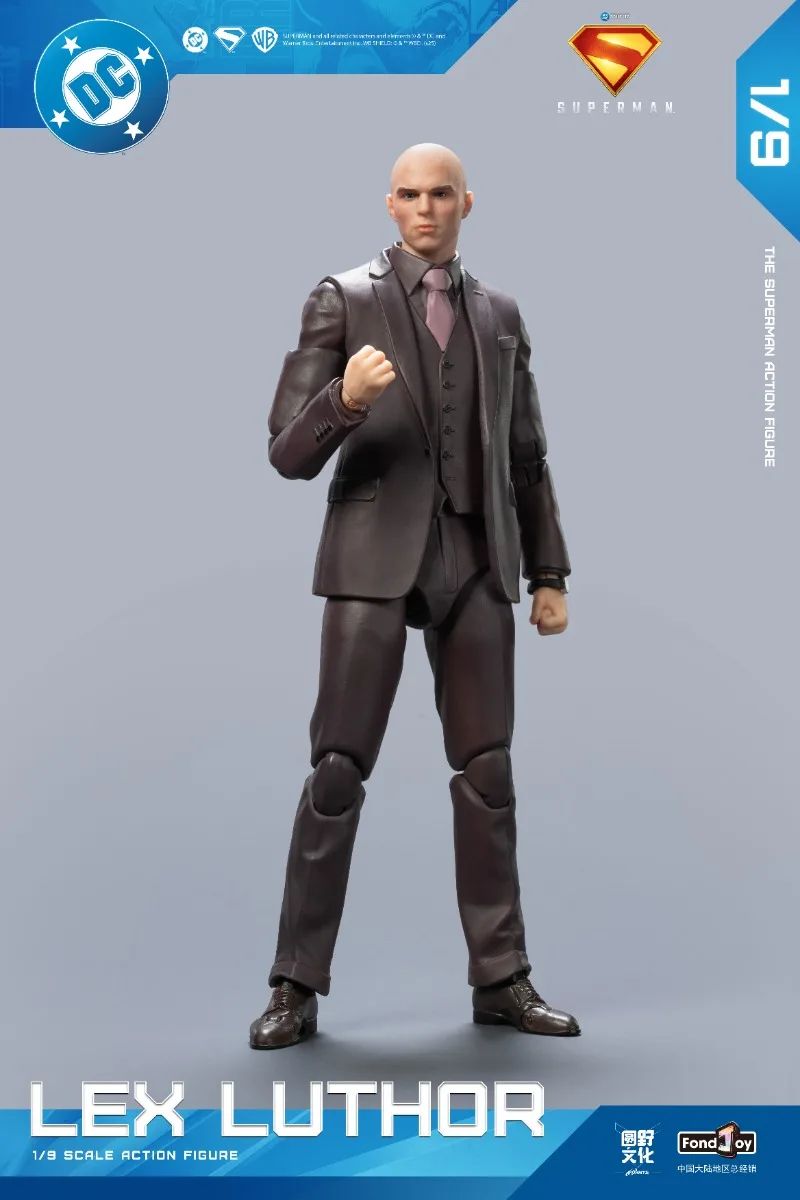 Fondjoy Novo Superman Lex Luthor 1/9 Boneco de Ação Versão Filme DC Novo Boneco Superman de Gunn Enfeites para Brinquedos e Presentes para Meninos