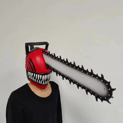 Chainsaw Head Cover Terrifying Latex Mask Halloween Electric Saw Masks Electric Motor Saw Cosplay Costume Props Monsters Cos