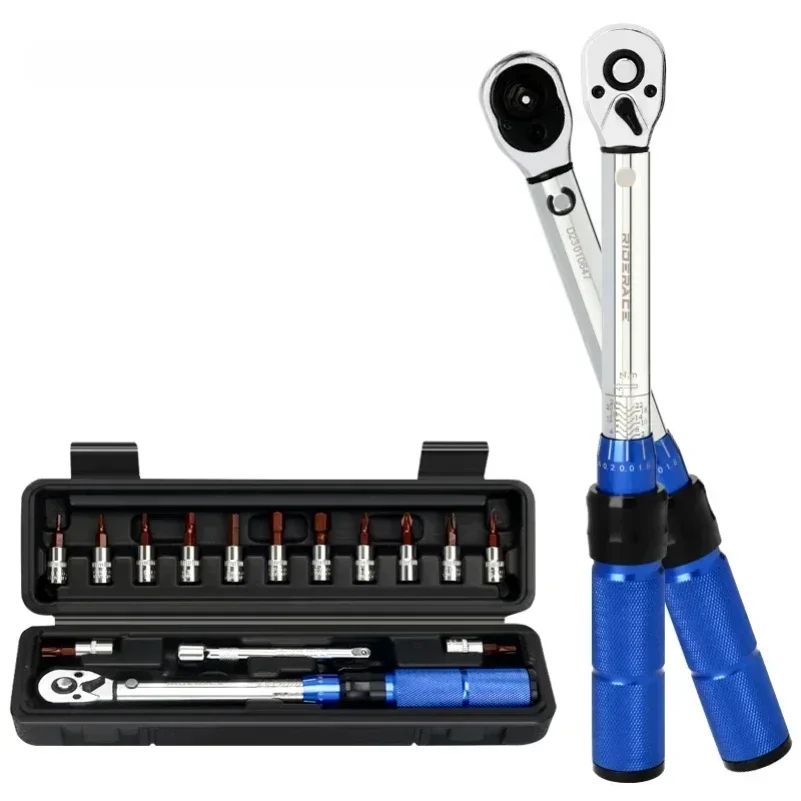 TINSOL Chave Dinamométrica para Bicicleta, Conjunto de 15 Peças, 1/4", 2-24Nm, Chave Allen Direção Dupla, Ferramenta Tipo Soquete Predefinido, Chave de Boca para Reparo Profissional