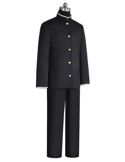 Anime Dandadan Ken Takakura Cosplay Costume Okarun School Uniform Black Jacket Gakuran Outfit Glasses Halloween Unisex Costume