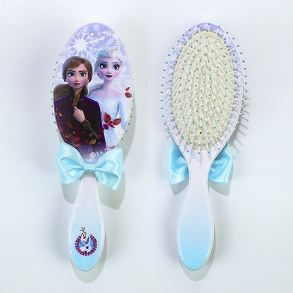 Pentes com almofada de ar tema Princesa Disney Pequena Sereia Ariel Princesa Elsa Anna Pente de massagem capilar fofo para crianças Presentes para meninas