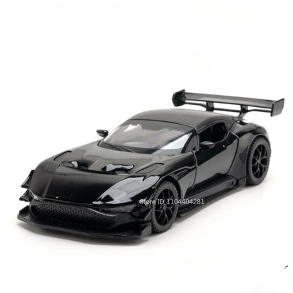 1:32 Valkyrie Vulcan Liga Carro Esportivo Modelo de Brinquedo de Metal Fundido Porta Aberta Luz de Som Carro Miniatura Puxar para Trás Menino Presente de Natal