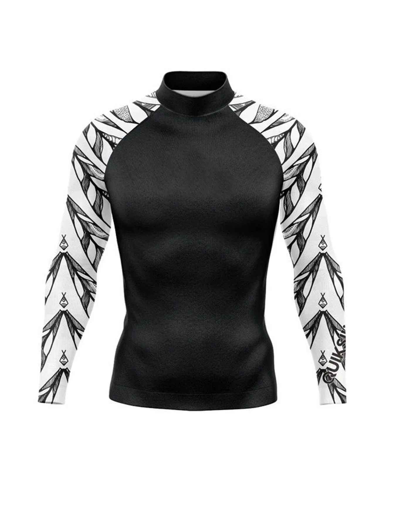 Men's Surfing Shirt Gym Clothes Long Sleeve Basic Surfing Suit Rashguard UV Sun Protection Diving Swimwear