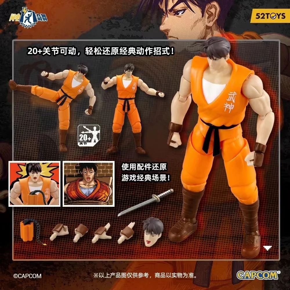 Original 52TOYS Boneco de Ação CAPCOM Final Fight PVC 10CM Anime Figuras de Ação Modelos Brinquedos Coleções Presentes em Estoque