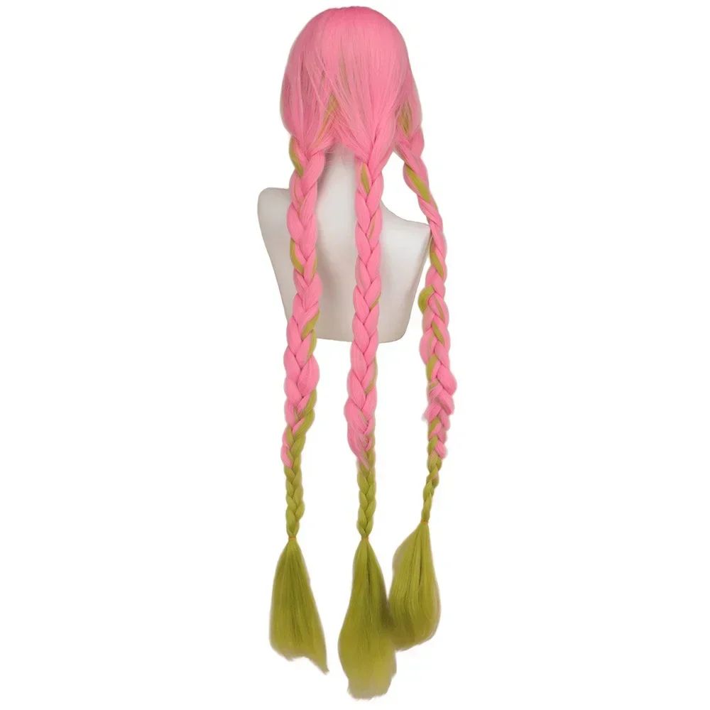 Adult Children Anime Kanroji Mitsuri Cosplay Costume Kimono Haori Dress Wig Clothes Halloween Costume for Adult Children