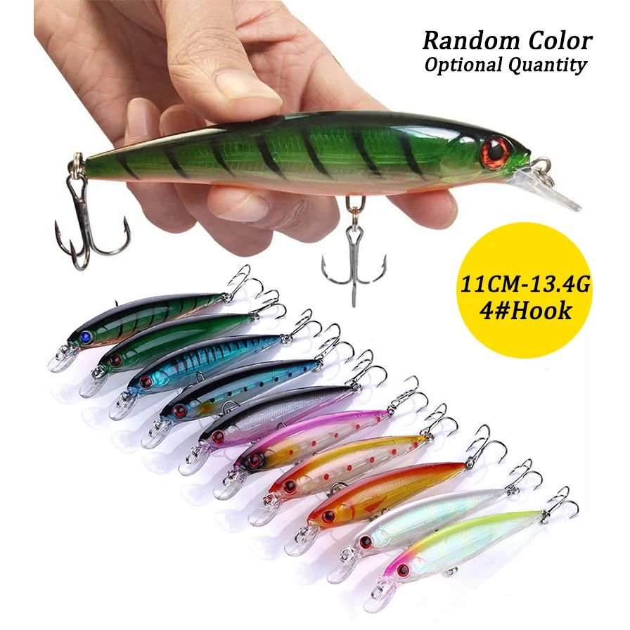 3/5/10 Peças Iscas de Pesca de Cores Mistas Crankbaits Conjunto Minnow Isca Lote Wobbler Baixo Swimbait Mar Natação Isca Dura Pesca