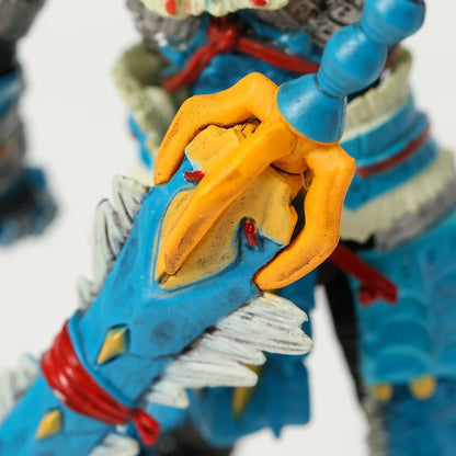 Modelo de brinquedo colecionável do boneco de ação do espadachim com armadura de Zinogre/Rathalos de Monster Hunter para presente de Natal