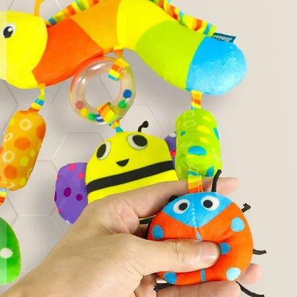 Brinquedos para Bebês de 0, 3, 6, 12 Meses, Brinquedo de Pelúcia com Atividades de Arco-Íris para Pendurar no Carrinho de Bebê, Cadeirinha de Carro, Berço, Viagem, Brinquedos Sensoriais para Bebês
