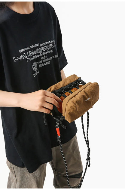 Unisex Camp Messenger Bag Large Capacity Shoulder Bag for Men Women Durable Nylon Hiking Travel Backpack