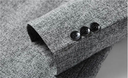 Black Men V-neck Single-breasted Suit Jacket, Fashion Slim Dress Coats, Blue Gray Yellow Blazers, Male Casual Tops Asian Size