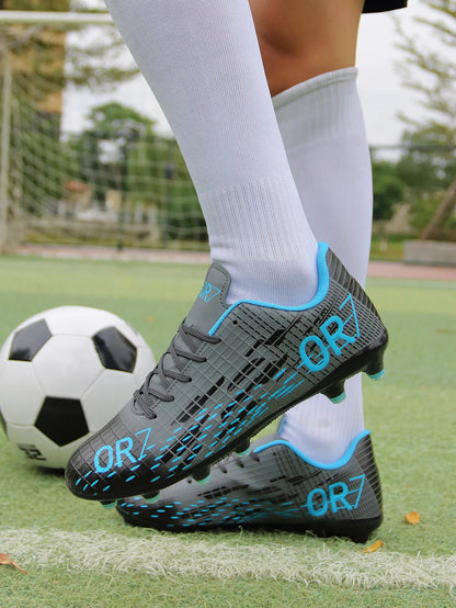 TF/FG Football Field Boots Original Men Women Studded Football Shoes Turf Match Ultralight Soccer Shoes Cleats Unisex Resistant