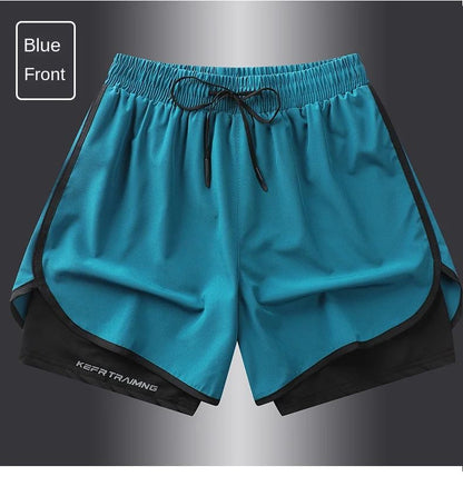 ? S-5XL ?2025 Sports Three Piece Pants Summer Popular Anti glare Double layered Sports Shorts for Men and Women Couples Ru