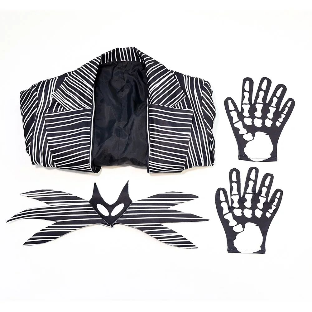 Jack Cosplay Skellington Cosplay Costume for Adult Men Fantasia Jacket Pants Outfit Man Halloween Carnival Party Disguise Suit