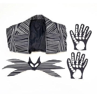 Jack Cosplay Skellington Cosplay Costume for Adult Men Fantasia Jacket Pants Outfit Man Halloween Carnival Party Disguise Suit