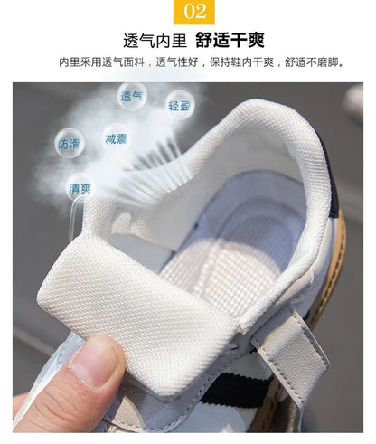 Lightweight Kids Skate Shoes 2025 New Spring Boys Non-slip Sports Footwear Breathable Training Running Fashion Sneakers