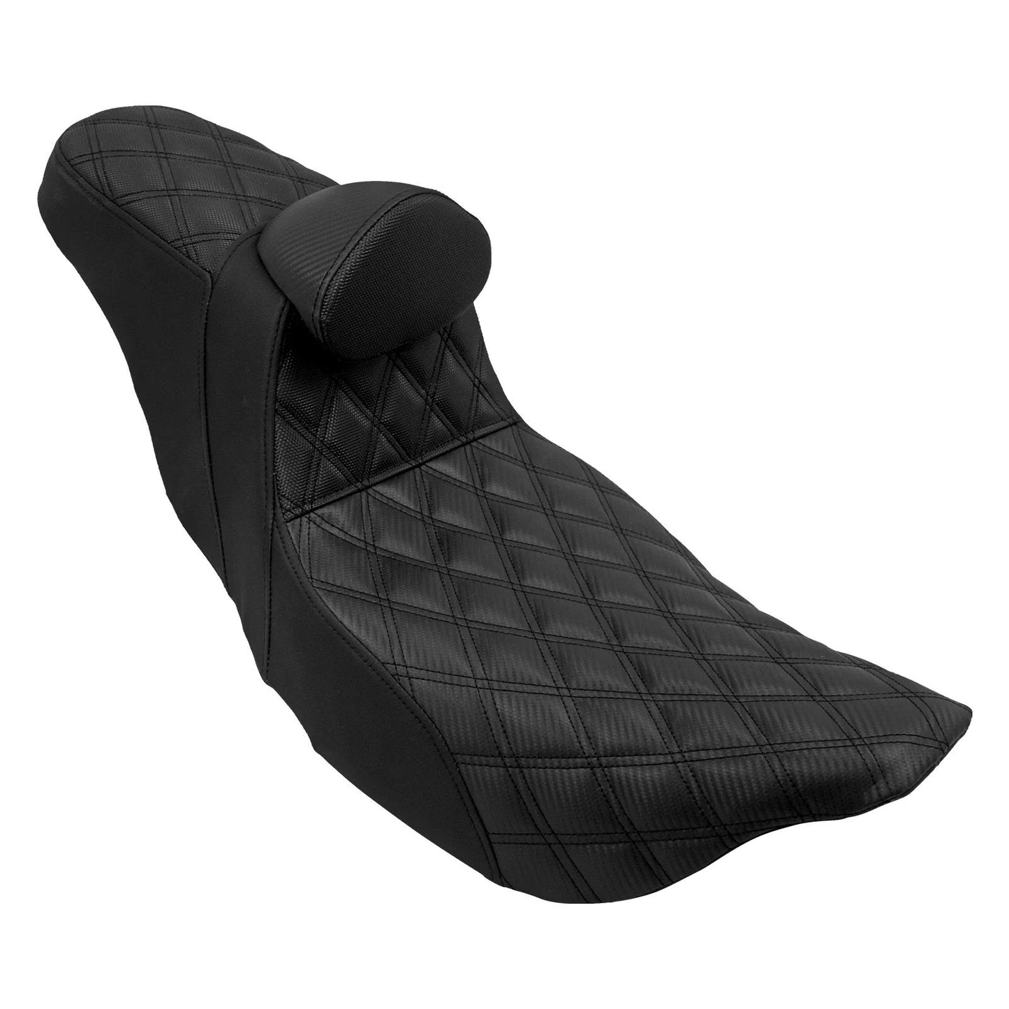 Assento de motocicleta para motorista e passageiro com encosto para Harley Touring Street Glide Road King FLHTK 09-2023