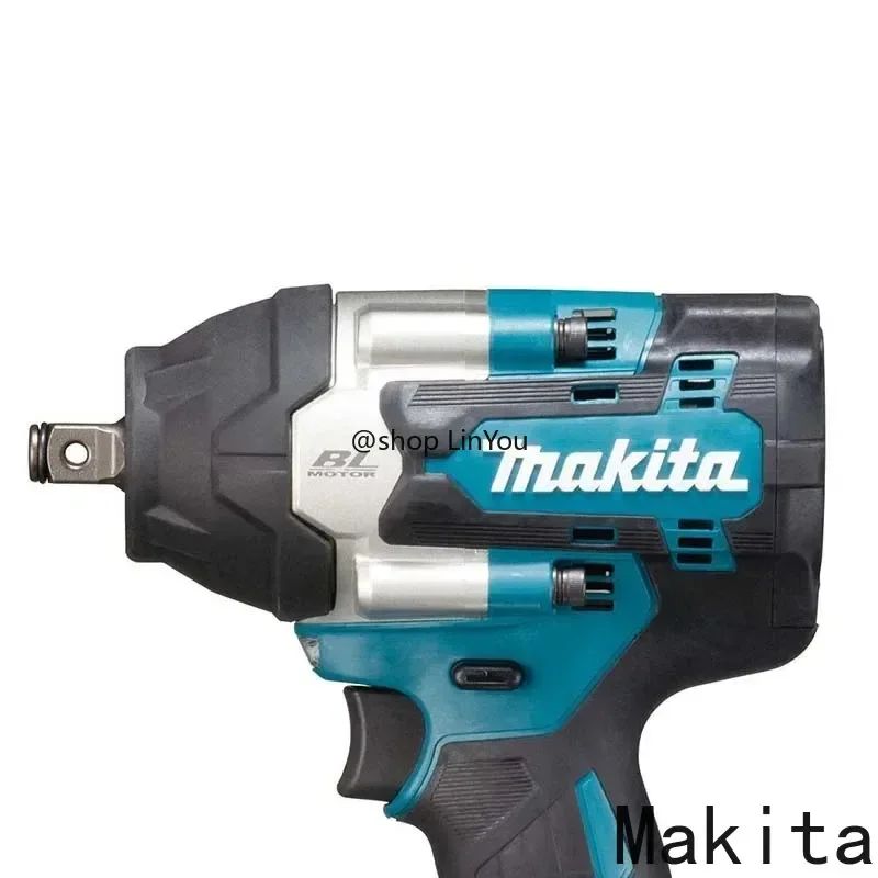 Parafusadeira Elétrica Sem Escova Makita DTW700, Furadeira Recarregável, Bateria e Carregador 18V, Fresadora para Madeira