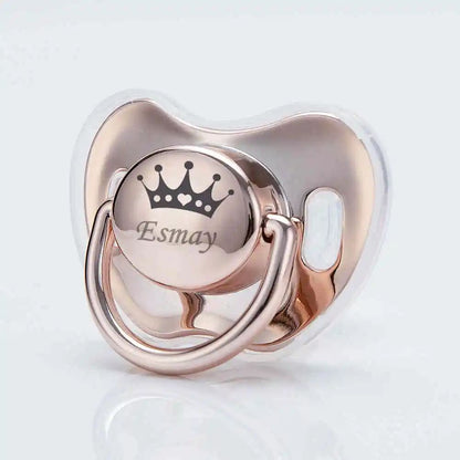 MIYOCAR personalized any name Metallic color pacifier dummy BPA free unique gift for new born baby shower