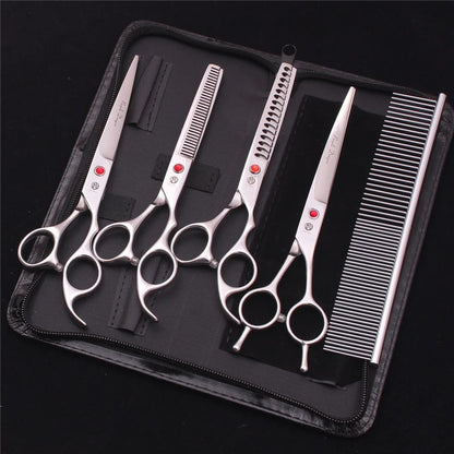 Kit de Tesouras para Tosa Purple Dragon 7" 6.5" de Aço Inoxidável para Pet Tesouras Curvas Tesouras Desbastadoras Tesouras Retas Chunker Z3002