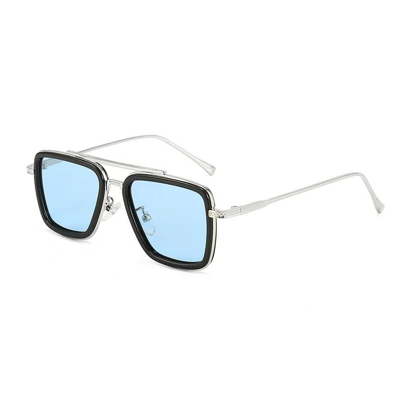 Óculos de Sol Infantis Polarizados de Luxo Estilo Tony Stark Óculos de Sol Quadrados para Crianças Meninos Meninas Oculos Retrô Homem de Ferro