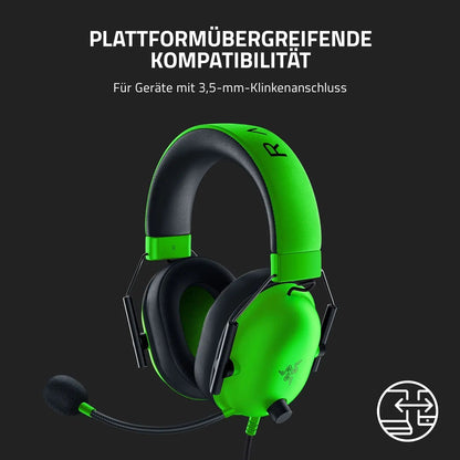 Headset Gamer Razer BlackShark V2 X com fio, cancelamento de ruído passivo avançado, som surround 7.1, microfone cardióide Hyperclear