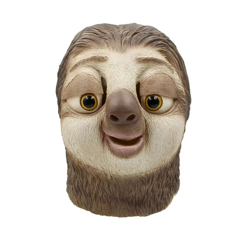 2026 Sloth Latex Mask Sloth Mask Nick Wilde Latex Full Head Animal Mask XMAS Party Cosplay Costume Prop Accessories Toy Gift