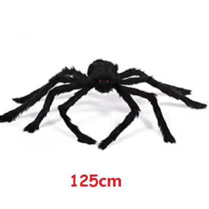 3/2/1pcs Halloween Decor Giant Black Plush Spider Halloween Party Bar Haunted House Horror Props Outdoor Scary Large Spiders