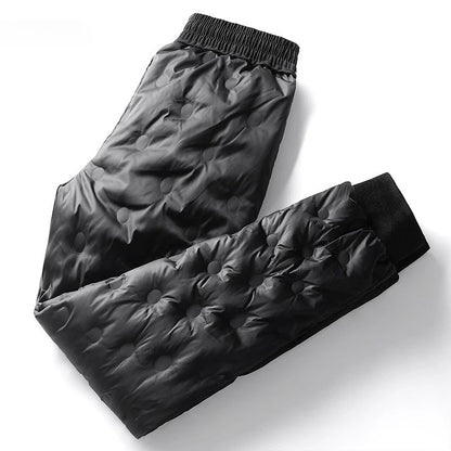 Men's Down Pants Autumn Winter New Solid Color Thickened Warm Outdoor Travel Adventure Harem Pants Men's Plus Size Casual Pants