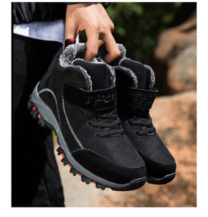 Waterproof Winter Men Boots Suede Warm Snow Outdoor Sneakers Boots Men Work Casual Shoes High-top Non-slip Ankle Boots
