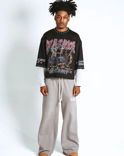 Womens Harajuku Klein Stone Embroidery Crop Tees Y2k Gothic Graphic Men Hip Hop Print Long Sleeves T Shirts Cotton Loose Tops