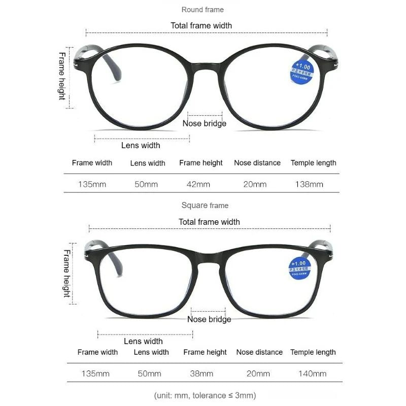 Presbyopia Eyeglasses for Man and Woman Unisex Comfortable Eyewear Ultra Lightweight Anti Blue Light Blocking HD Reading Glasses
