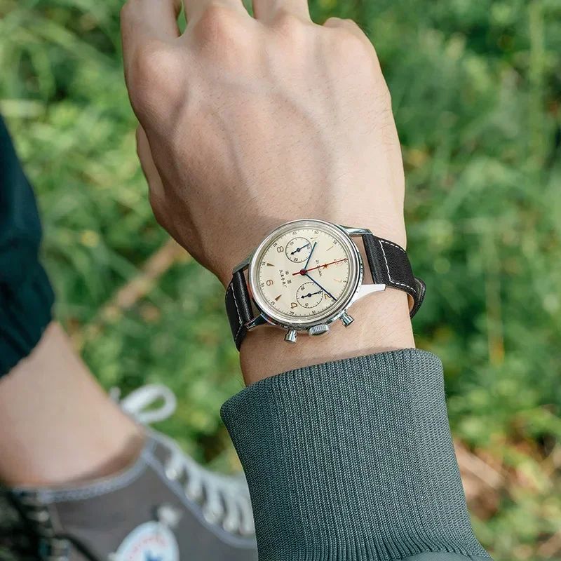 Men's watches 1963 pilot automatic watch 42mm waterproof retro quartz chronograph vintage dress watch