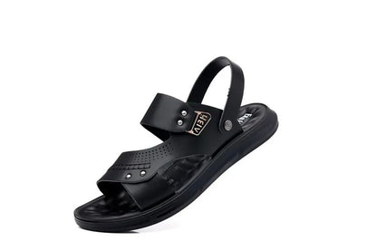 Men's Casual Trendy Soft Bottom Sandals 2024 New Design Real Leather Beach Shoes Slippers Anti-Slip Summer Shoes