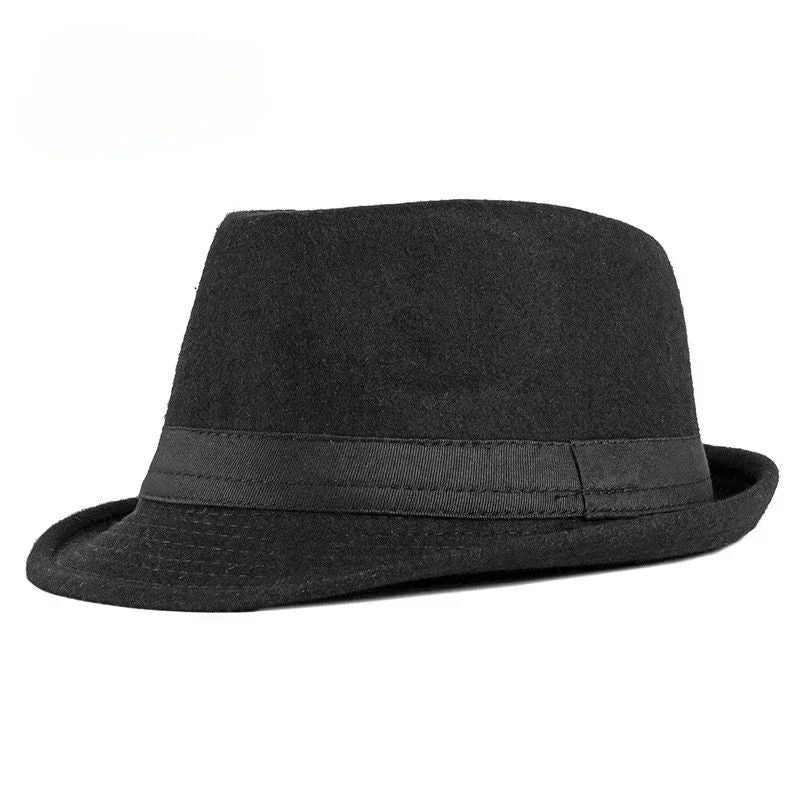 2025 Summer Unisex Classic Gatsby Style Straw Fedora Bucket Top Bowler Hats for Elegant Wedding Party Church Stage Black