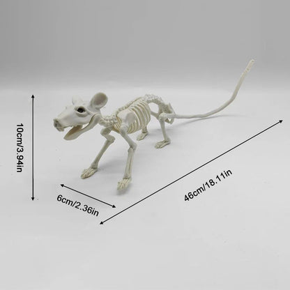 Fake Animal Skeleton Model Halloween Decor Dog Bat Spider Scorpion Cat Skeleton Scary Pendant Props Haunted House Accessories